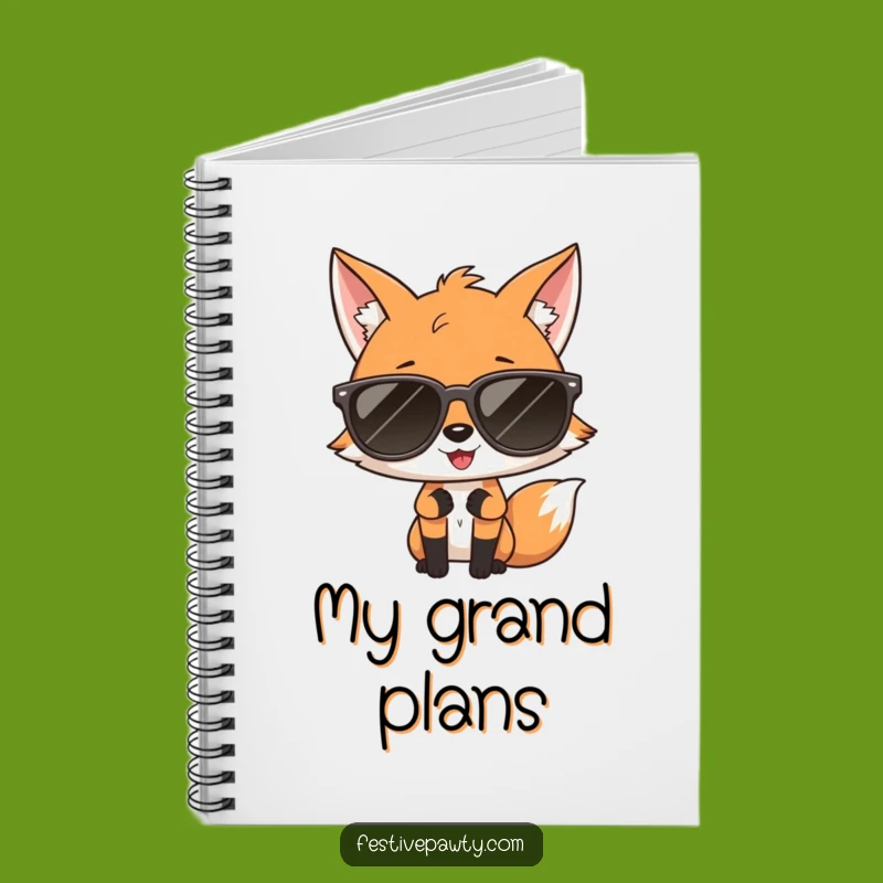 Glamorous Funny Diva Fox Sunglasses Notebook - Perfect for Sassy Notes and Ideas