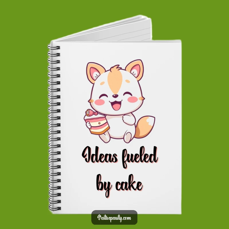 Funny Enthusiastic Animal Cake Notebook - Journal Your Sweets Funny Gift