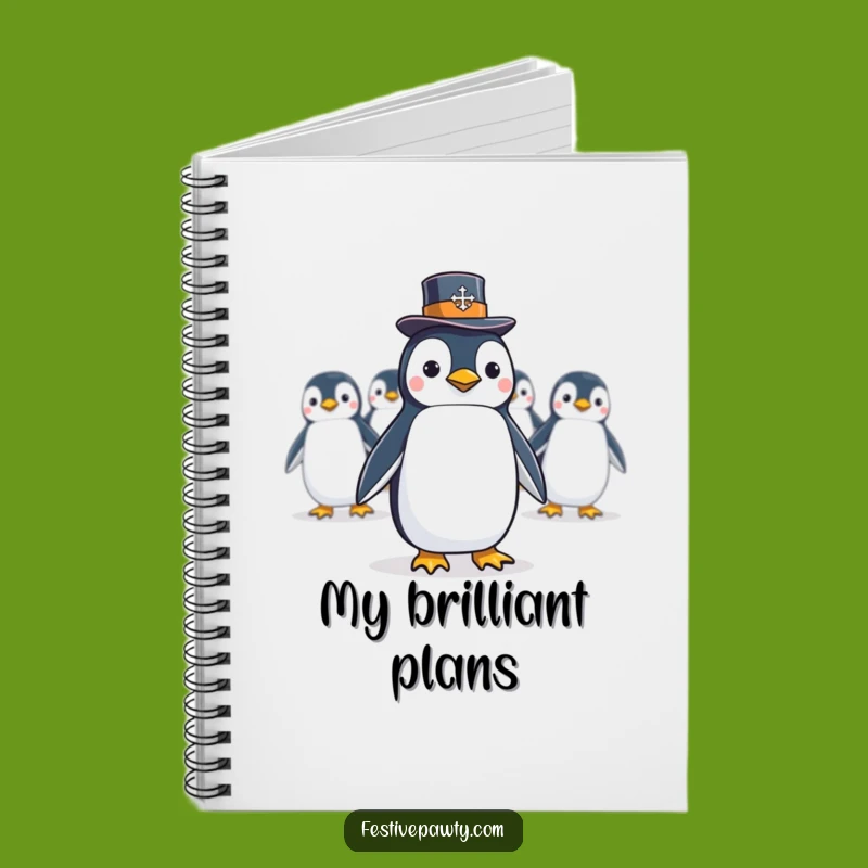 Funny Penguin Conga Line Notebook: A Dapper Bird Leads a Hilarious Celebration, Perfect Gift!