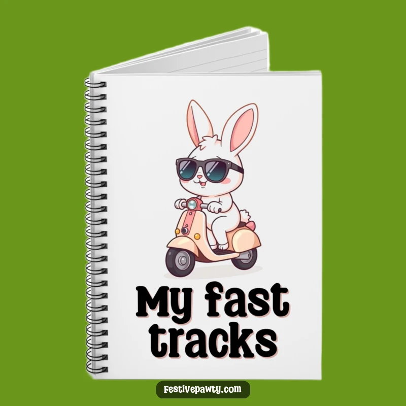 Funny Bunny Scooter Notebook: Cool Sunglasses Rabbit Journal, a Breezy Funny Gift!