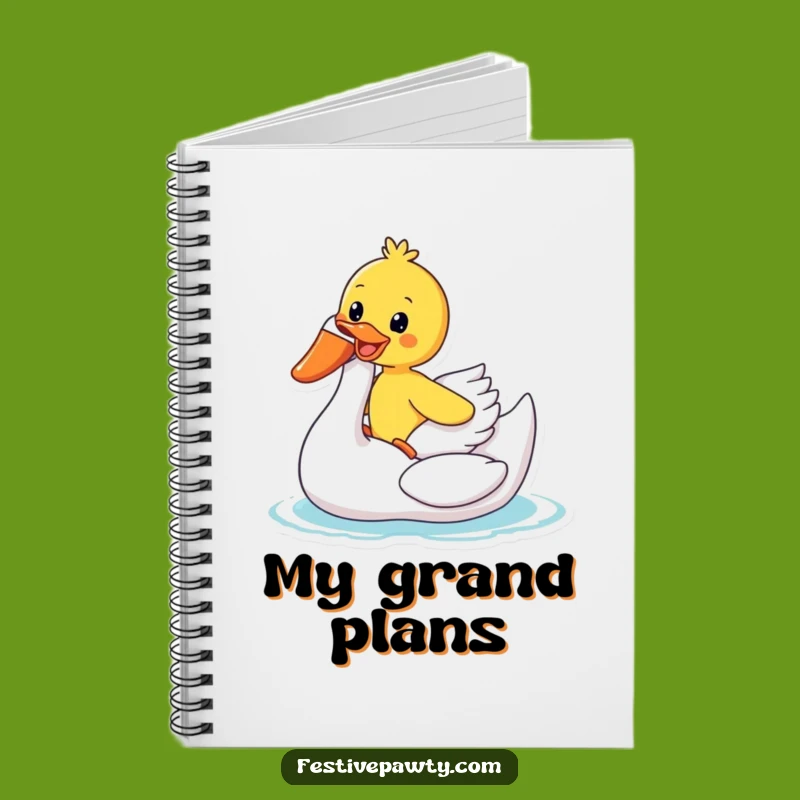 Funny Duck Swan Float Notebook: Jot Down Fun Ideas, a Whimsical Funny Journal Gift
