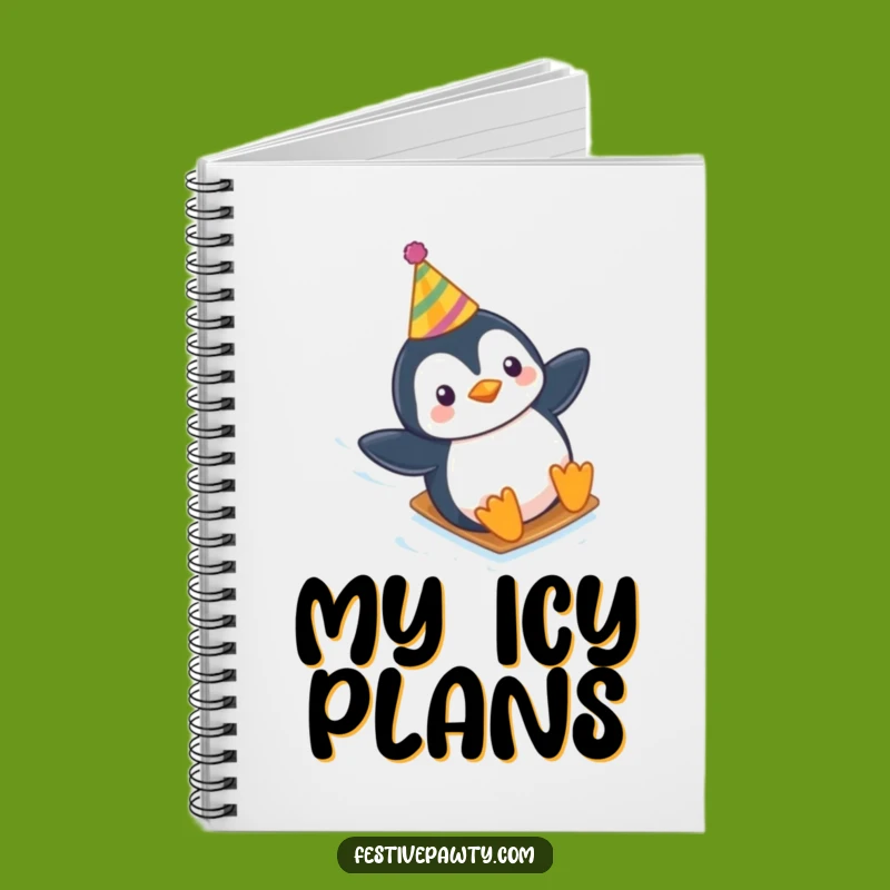 Funny Penguin Party Notebook - Winter Notes, Great Gift!