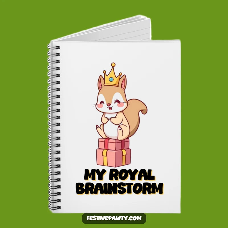 Funny Squirrel King Notebook - Royal Journal for Gift Ideas