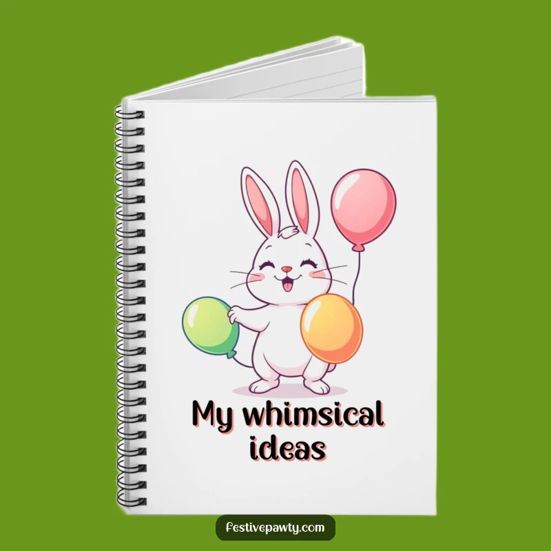 Funny Rabbit Notebook: Playful Juggler's Ideas with Balloon Fun