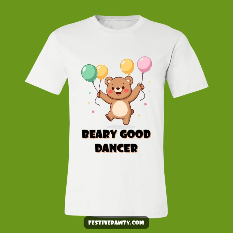 Funny Bear Dancing T-Shirt: Energetic Party Vibe for Fun Enthusiasts