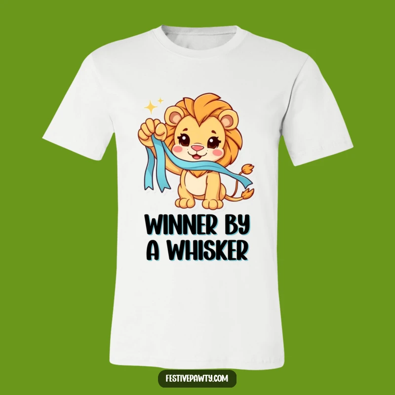 Funny Lion Victory T-Shirt: Triumphant Style, Sparkling Achievement, Great Gift