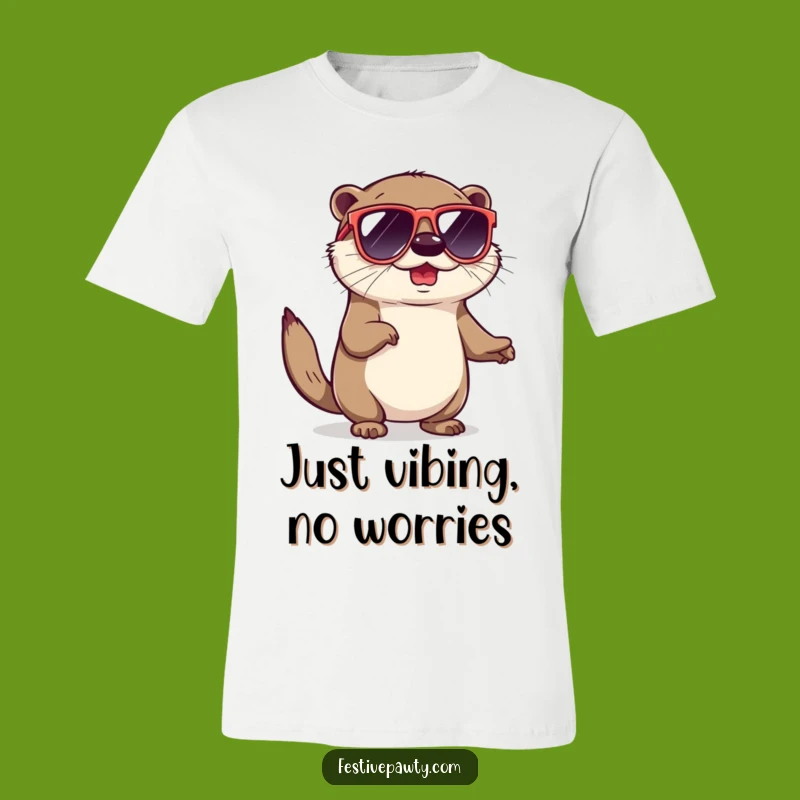 Funny Otter Sunglasses T-Shirt: Groovy & Humorous Otter Gift
