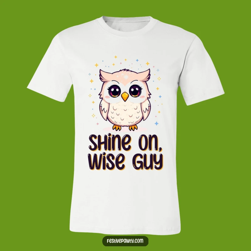 Funny Owl Glitter Surprise T-Shirt: Wear the Sparkle with this Funny Graphic Tee Gift