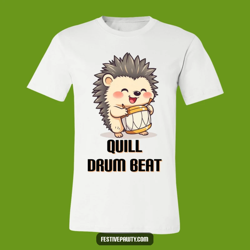 Funny Hedgehog Drummer T-Shirt: Hilarious Music Lover Tee