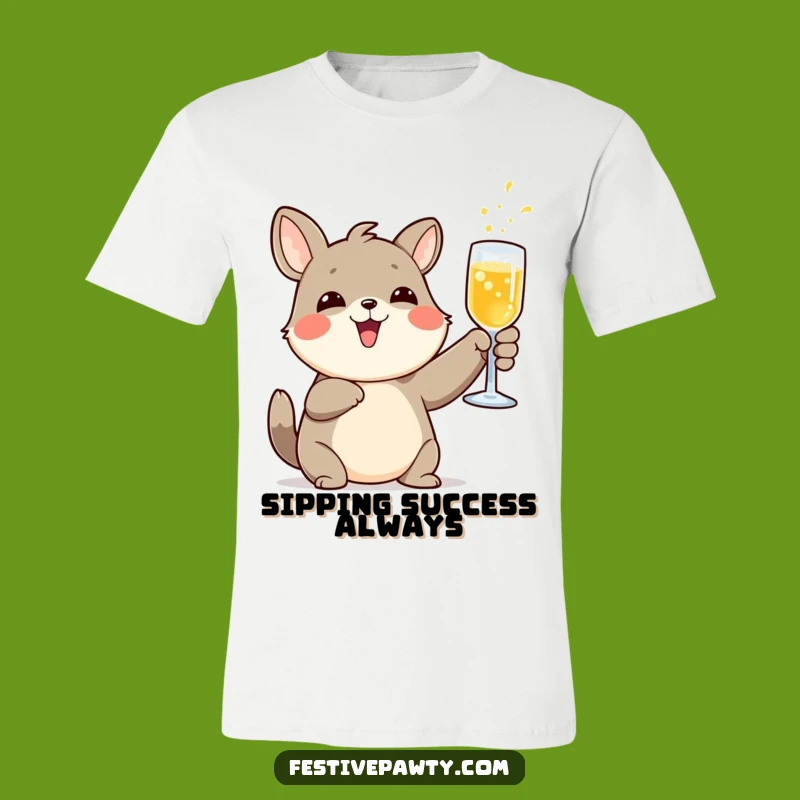 Funny Toasted Animal Fizzy Drink T-Shirt - Cheerful Character Toast Funny Gift