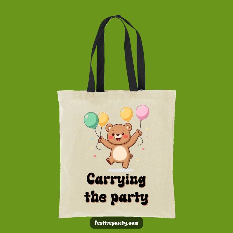 Funny Dancing Bear Tote Bag: Energetic Party Accessory, Great Gift