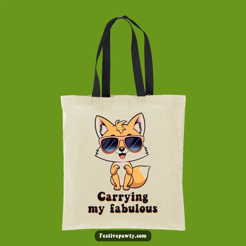 Funny Diva Fox Tote Bag: Sassy Carry-All for Glamorous Essentials