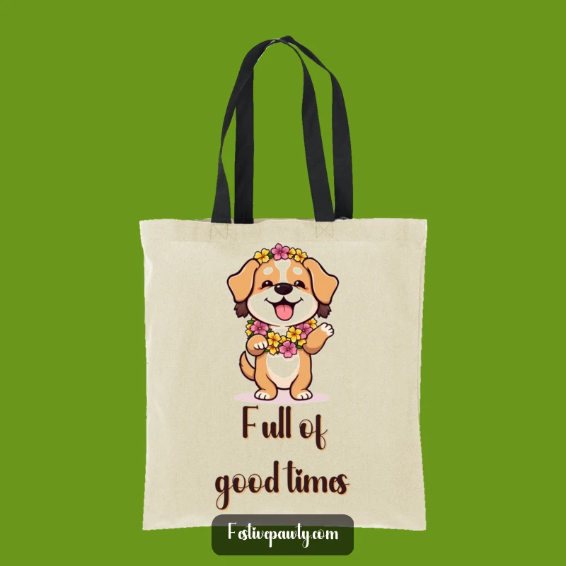 Funny Dog Hula Dance Tote Bag: Carry Your Island Spirit