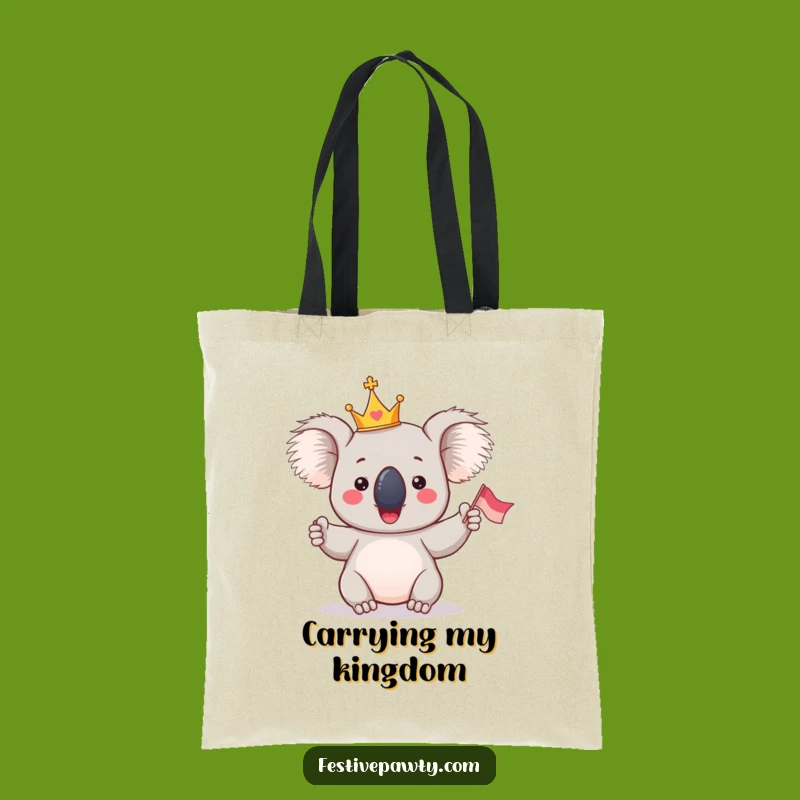 Funny Koala King Tote Bag - Carry Your Royal Fun