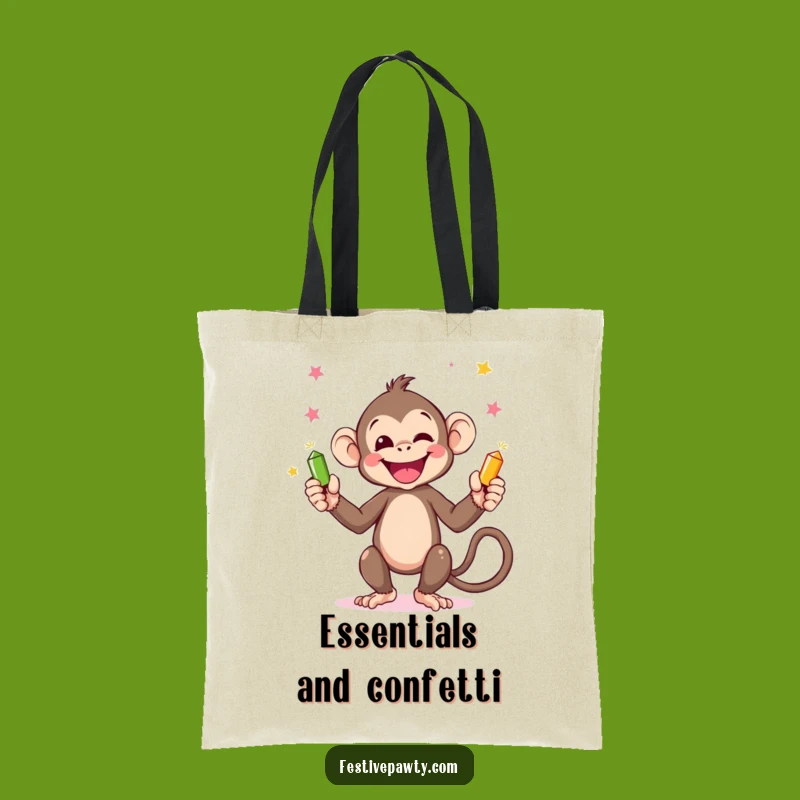 Funny Monkey Juggling Tote Bag - Carry Your Fun in Style