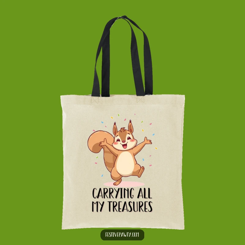 Funny Squirrel Cartwheel Tote Bag: Carry Your Joy with This Hilarious Confetti Accessory